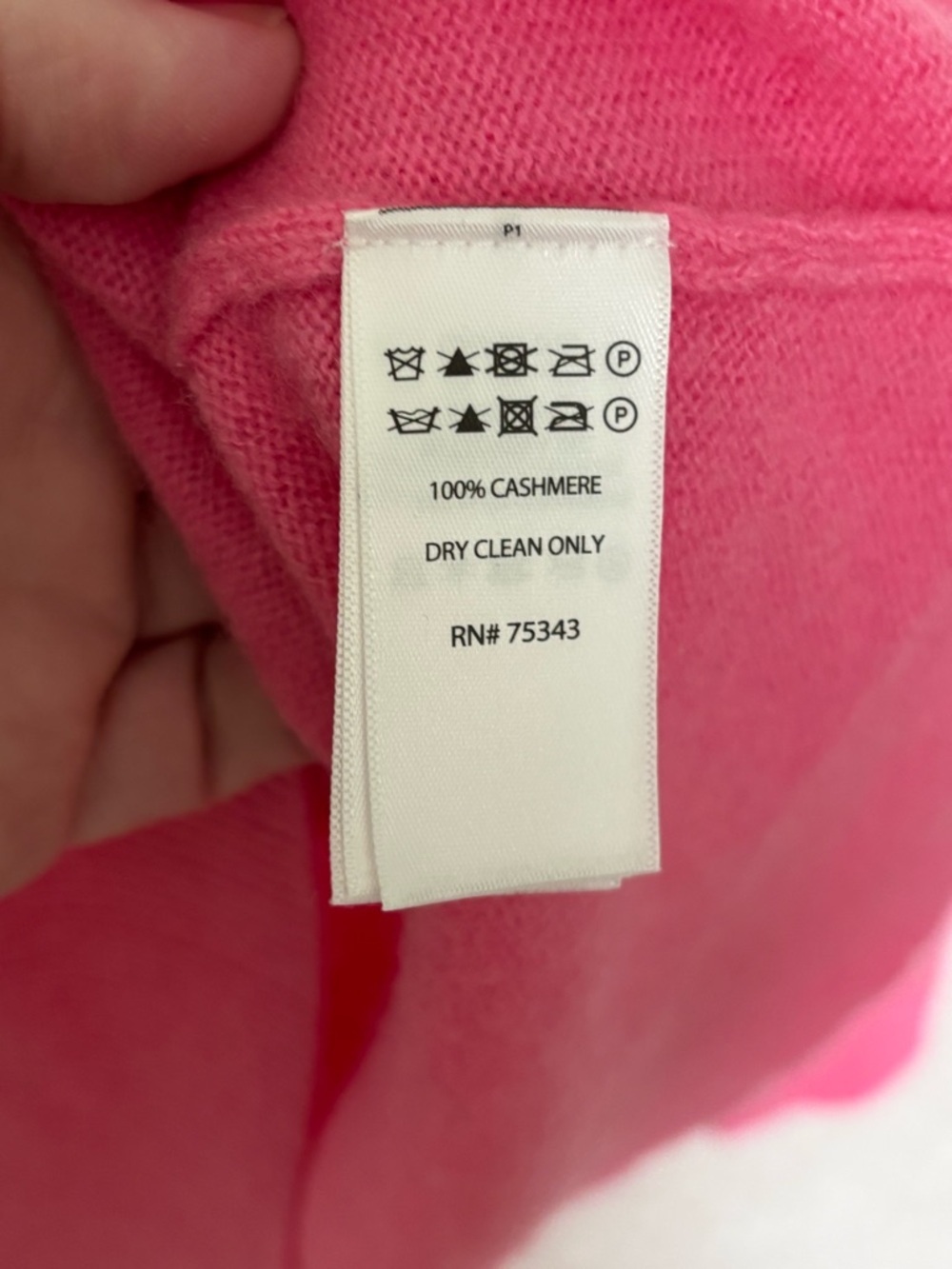 TAHARI 100% 2 ply Cashmere crewneck pink sweater size Small lightweight spring - Picture 4 of 6
